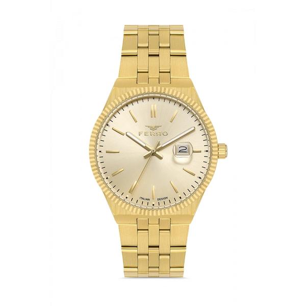 F11569AWT Çelik Kordonlu Erkek Kol Saati