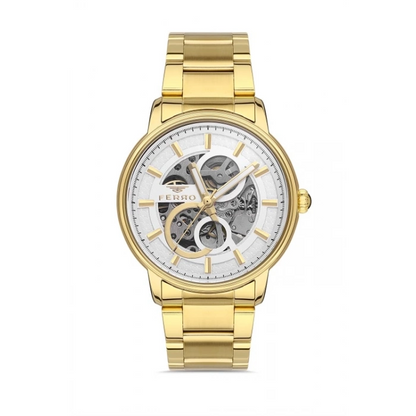 F31399A Çelik Kordonlu Otomatik Erkek Kol Saati