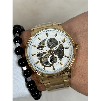 F31399A Çelik Kordonlu Otomatik Erkek Kol Saati