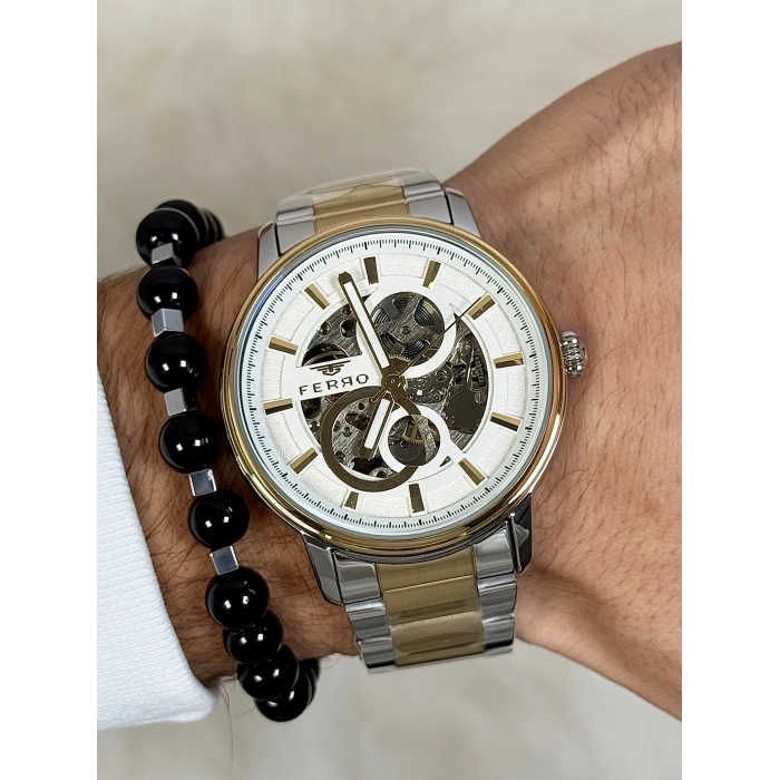 F31399A Çelik Kordonlu Otomatik Erkek Kol Saati