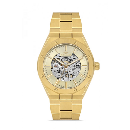 F31538AWT Çelik Kordonlu Otomatik Erkek Kol Saati