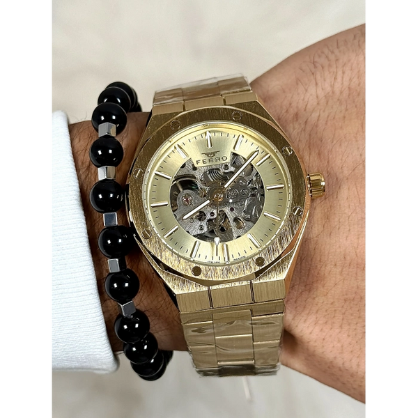 F31538AWT Çelik Kordonlu Otomatik Erkek Kol Saati