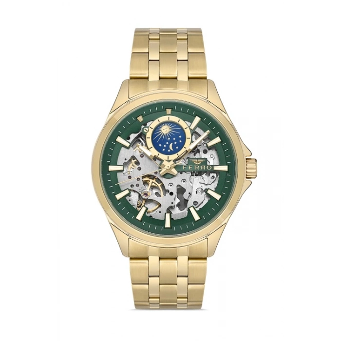 FM40111A Çelik Kordonlu Otomatik Erkek Kol Saati