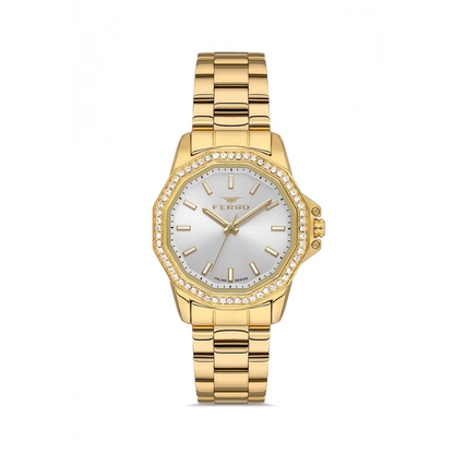 FL21540AWT Çelik Kordonlu Kadın Kol Saati