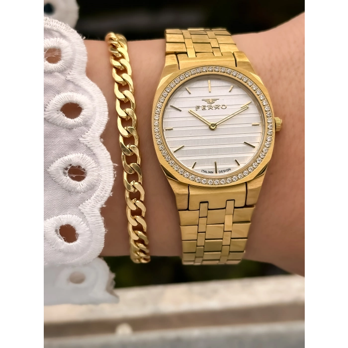 FL43003A Çelik Kordonlu Kadın Kol Saati