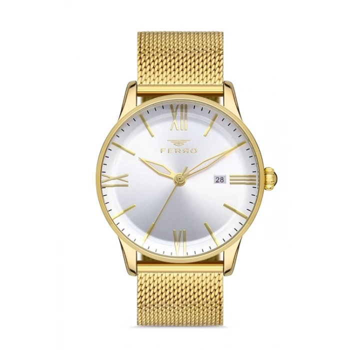 F11182C Hasır Kordonlu Erkek Kol Saati