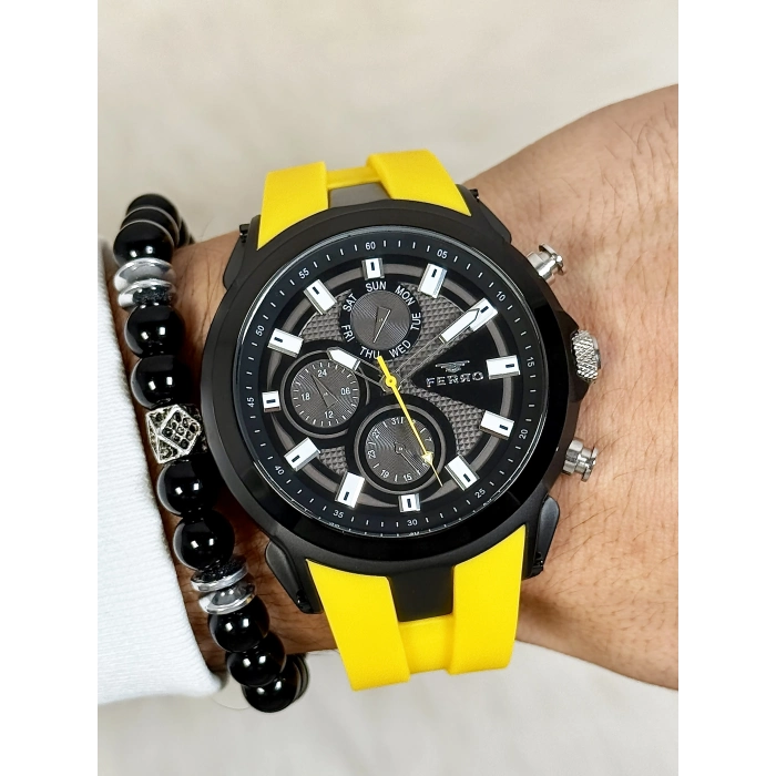 FM31402D Silikon Kordonlu Erkek Kol Saati