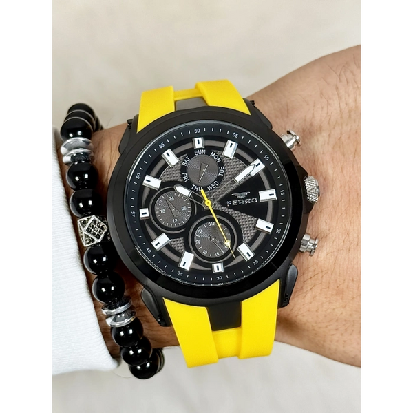 FM31402D Silikon Kordonlu Erkek Kol Saati