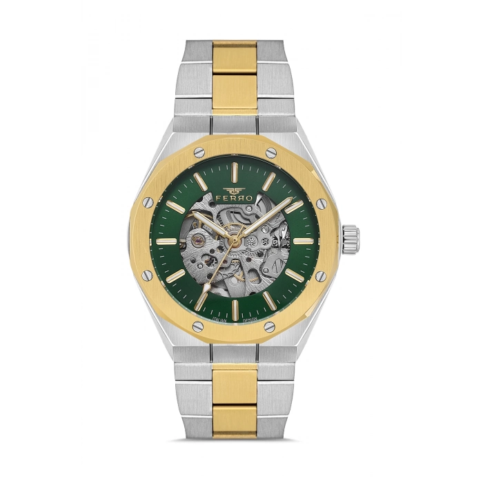 F31538AWT Çelik Kordonlu Otomatik Erkek Kol Saati