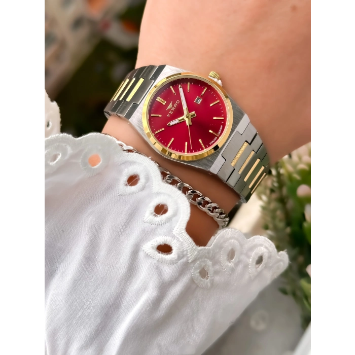 FL21495A Çelik Kordonlu Kadın Kol Saati