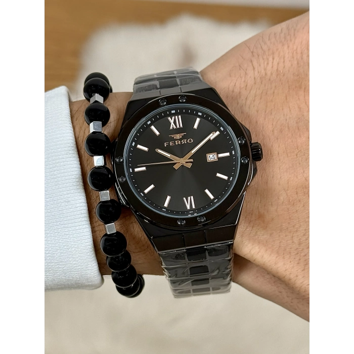 F11357A Çelik Kordonlu Erkek Kol Saati