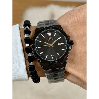 F11357A Çelik Kordonlu Erkek Kol Saati