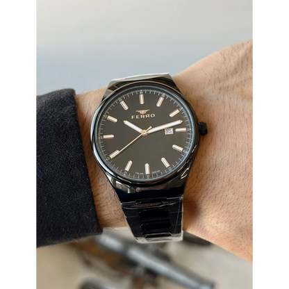 F11476A Çelik Kordonlu Erkek Kol Saati