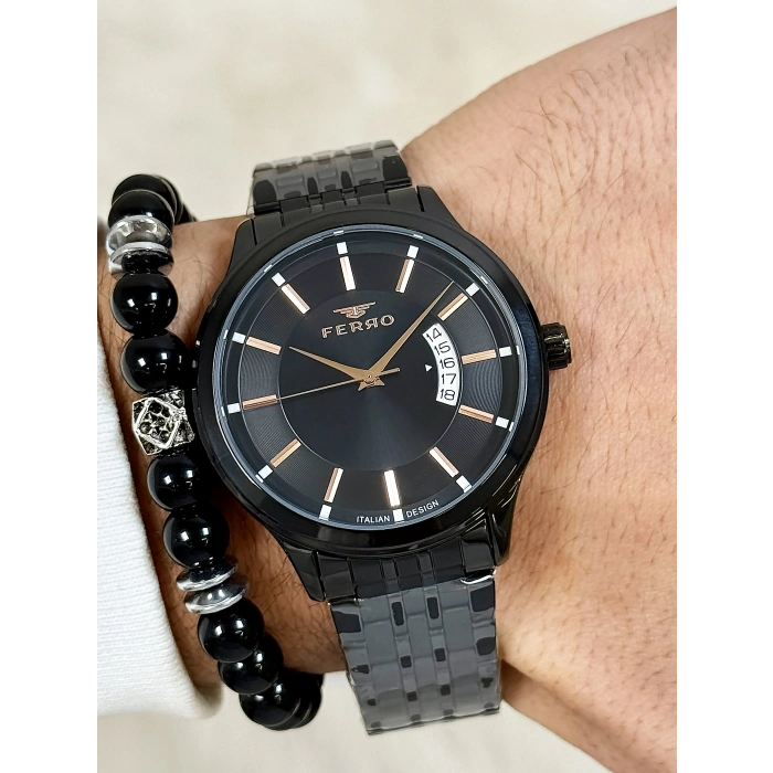 F11561AWT Çelik Kordonlu Erkek Kol Saati