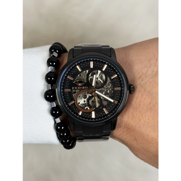 F31399A Çelik Kordonlu Otomatik Erkek Kol Saati