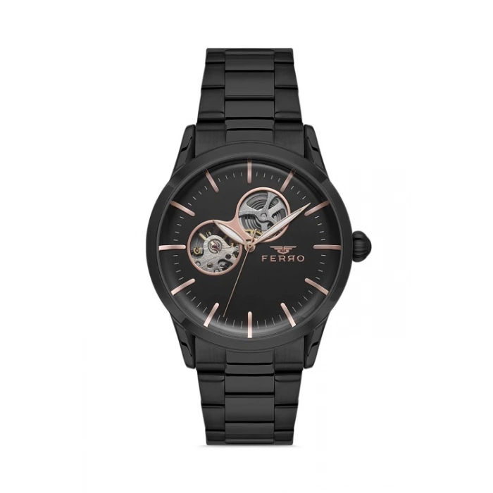 F31445A Çelik Kordonlu Otomatik Erkek Kol Saati