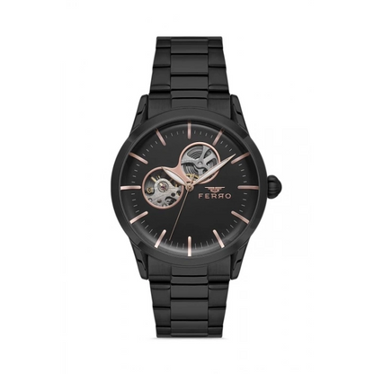 F31445A Çelik Kordonlu Otomatik Erkek Kol Saati