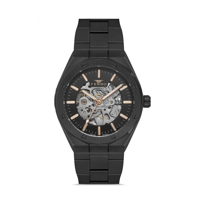 F31538AWT Çelik Kordonlu Otomatik Erkek Kol Saati