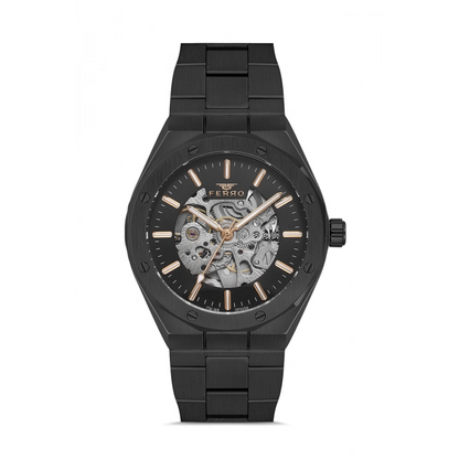 F31538AWT Çelik Kordonlu Otomatik Erkek Kol Saati