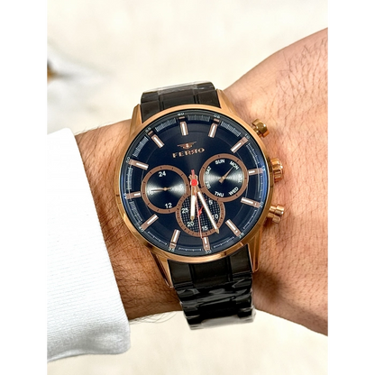 FM11025A Çelik Kordonlu Erkek Kol Saati