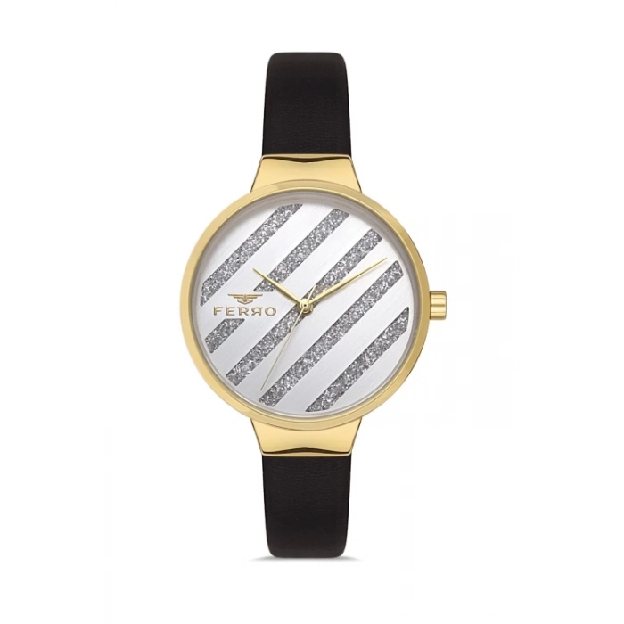 F21153B Deri Kordonlu Kadın Kol Saati