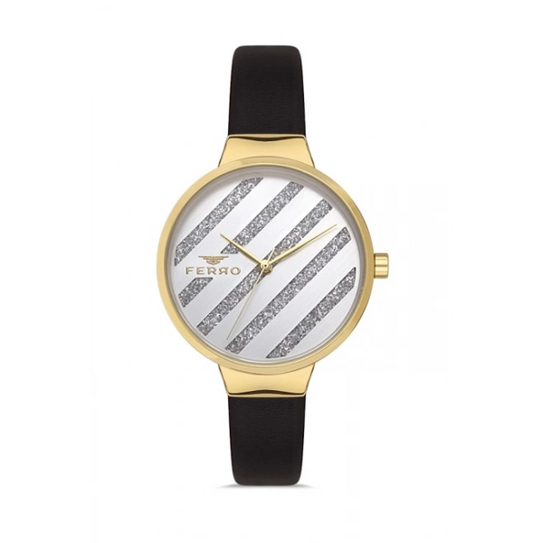 F21153B Deri Kordonlu Kadın Kol Saati