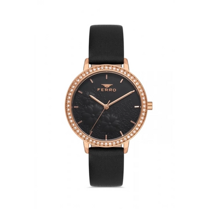 FL21242B Deri Kordonlu Kadın Kol Saati