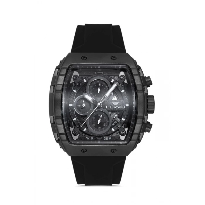 FM11001D Silikon Kordonlu Erkek Kol Saati