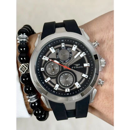 FM31402D Silikon Kordonlu Erkek Kol Saati