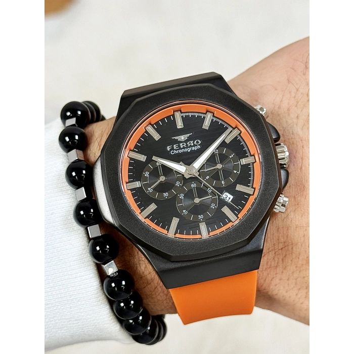 FM31348D Silikon Kordonlu Erkek Kol Saati