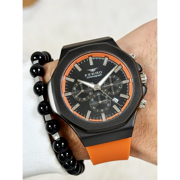 FM31348D Silikon Kordonlu Erkek Kol Saati