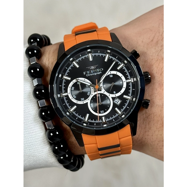 FM31360D Silikon Kordonlu Erkek Kol Saati