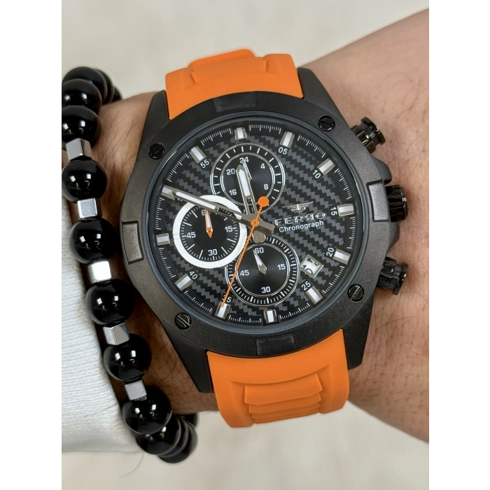 FM31361D Silikon Kordonlu Erkek Kol Saati