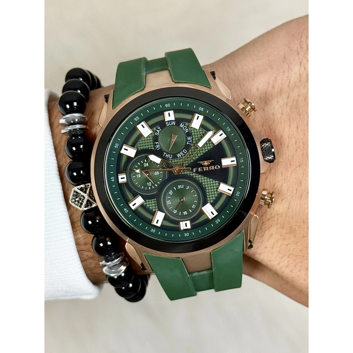 FM31402D Silikon Kordonlu Erkek Kol Saati