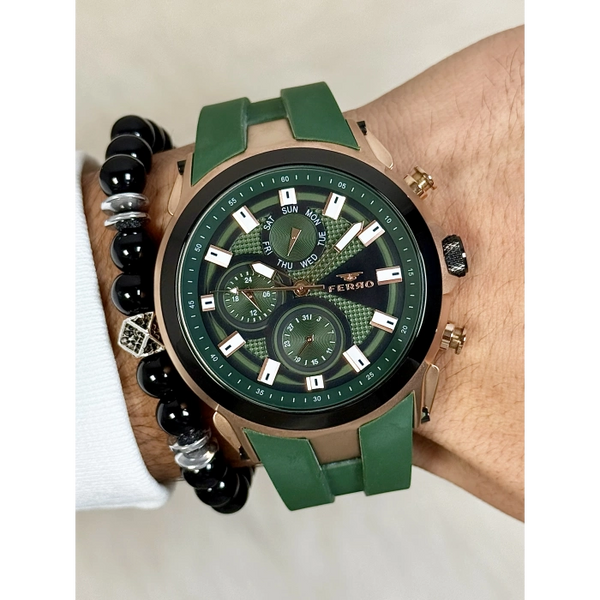 FM31402D Silikon Kordonlu Erkek Kol Saati