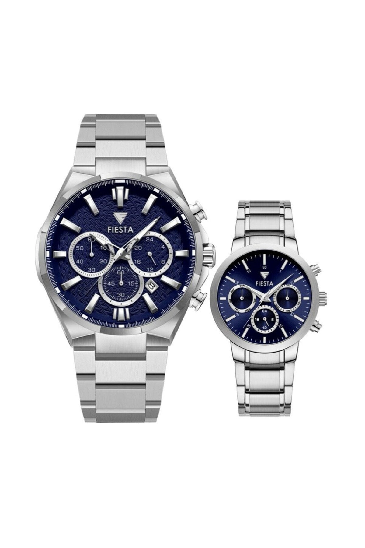 Metal Kordonlu Çift Saati