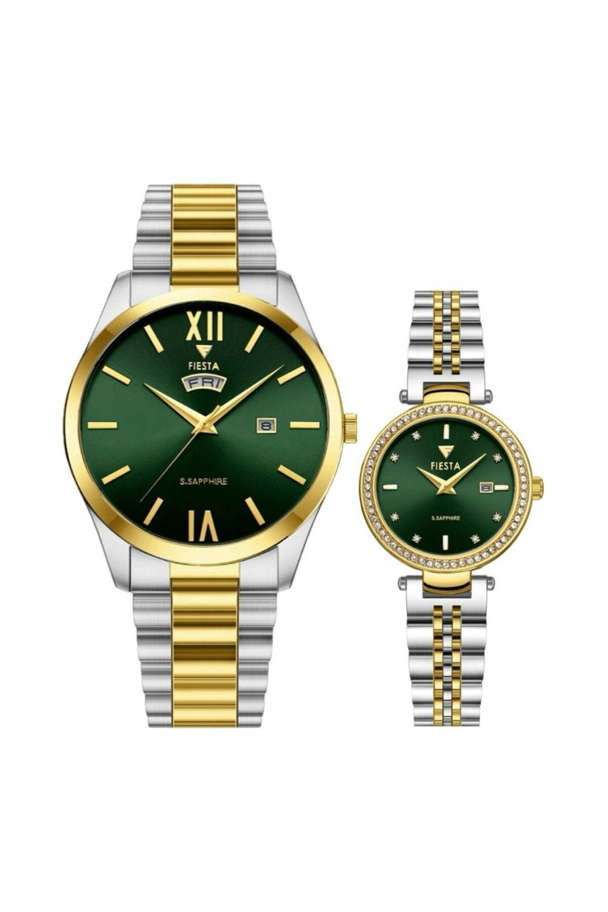 Metal Kordonlu Çift Saati