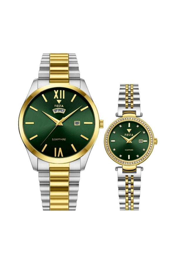 Metal Kordonlu Çift Saati