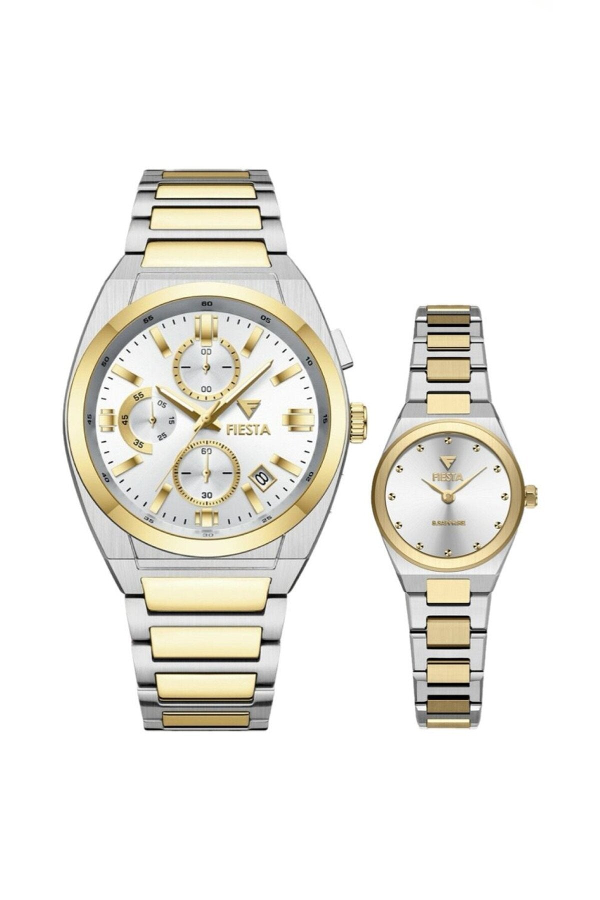 Metal Kordonlu Çift Saati