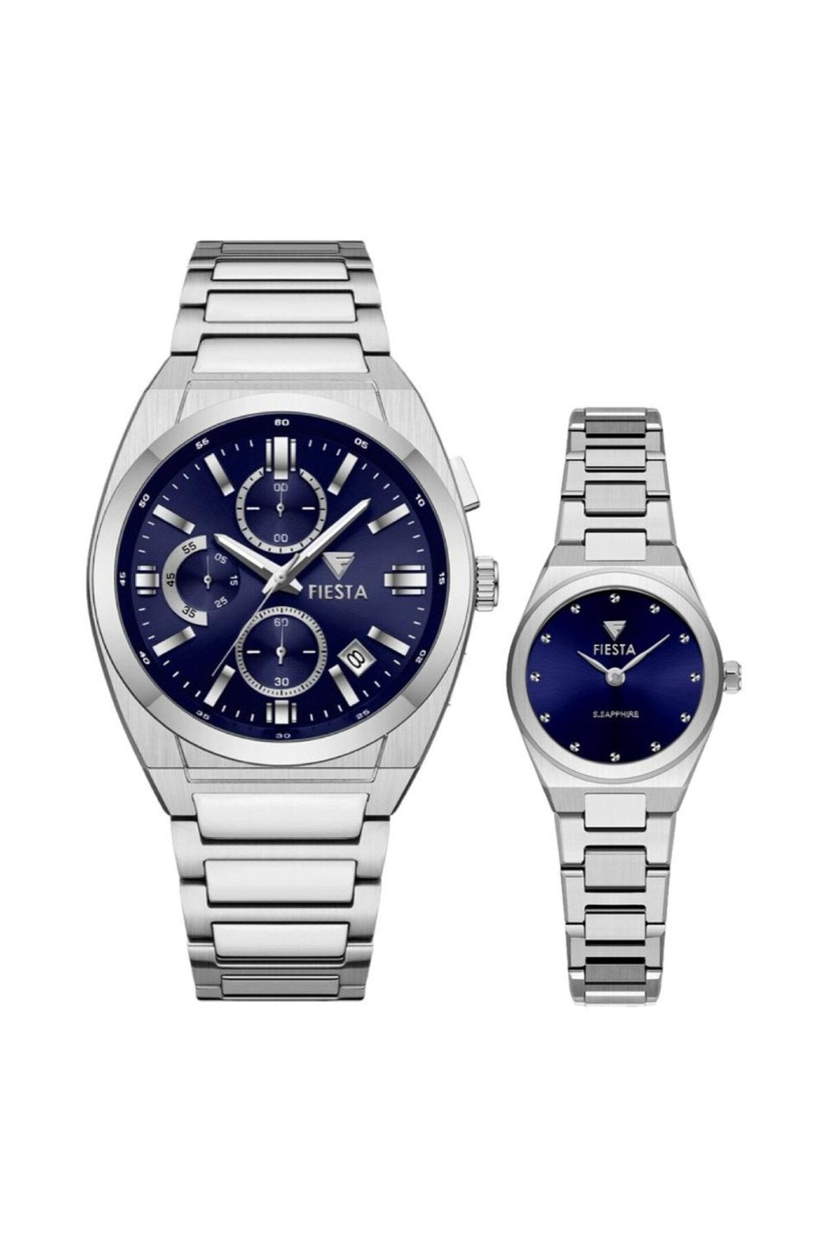 Metal Kordonlu Çift Saati