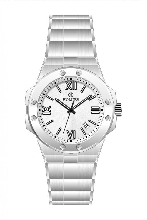 HM17864S02 Çelik Kordonlu Erkek Kol Saati GÜMÜŞ