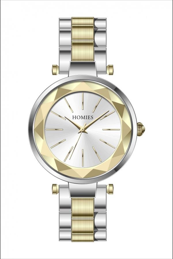 HM18869S02 Çelik Kordonlu Kadın Kol Saati GÜMÜŞ - ALTIN