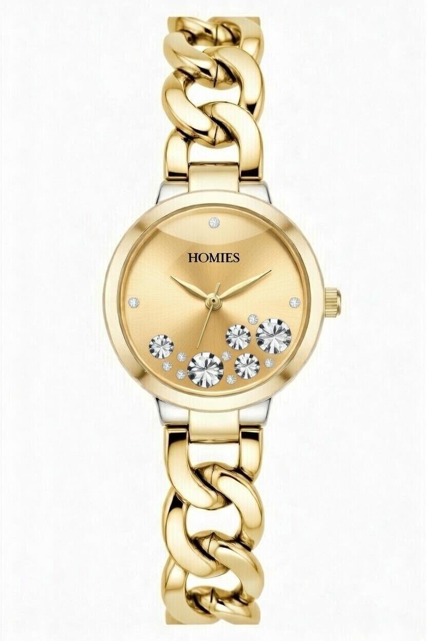 HM23792S01 Çelik Kordonlu Kadın Kol Saati ALTIN