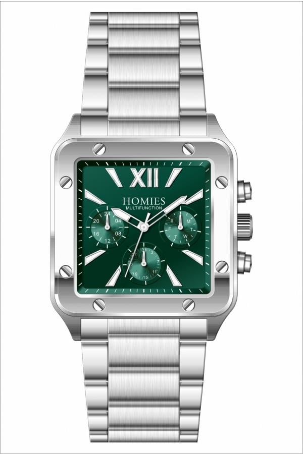 HM24055S01 Çelik Kordonlu Erkek Kol Saati GÜMÜŞ