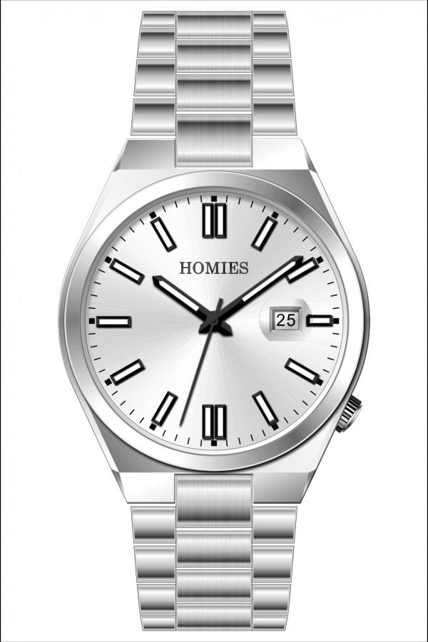 HM24478S01 Çelik Kordonlu Erkek Kol Saati GÜMÜŞ