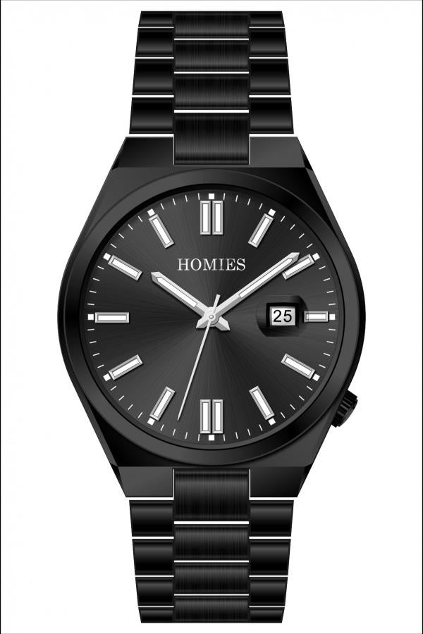 HM24478S01 Çelik Kordonlu Erkek Kol Saati SİYAH