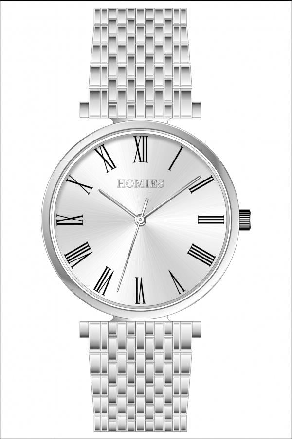 HM24514S01 Çelik Kordonlu Erkek Kol Saati GÜMÜŞ