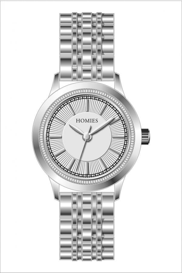 HM25141S01 Çelik Kordonlu Kadın Kol Saati GÜMÜŞ