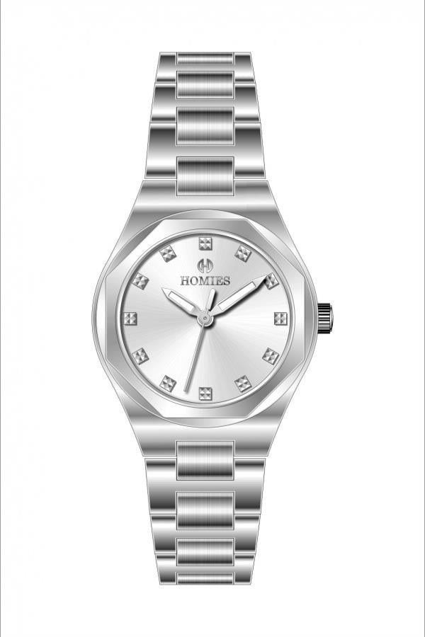 HM25187S01 Çelik Kordonlu Kadın Kol Saati GÜMÜŞ