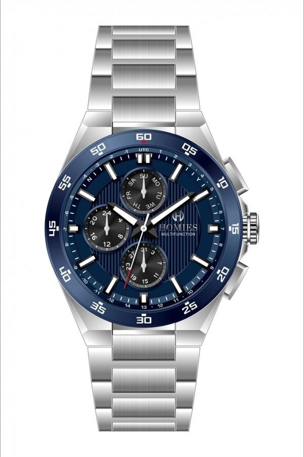 HM25189S01 Çelik Kordonlu Erkek Kol Saati GÜMÜŞ - LACİVERT